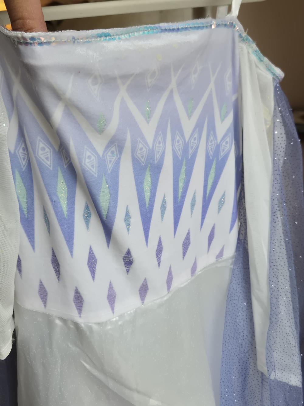 Disney Elsa Princess Costume Dress w/ attached cape - Picture 4 of 6